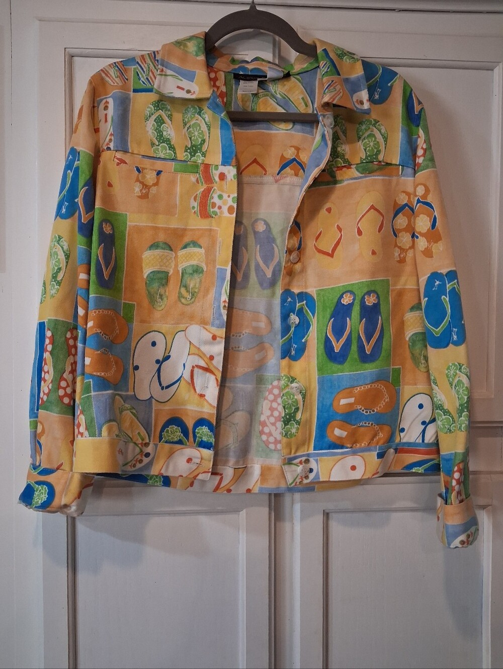 Vintage Alexis & Avery Button-front Spring/Summer Jacket, 100% Cotton, Size XS